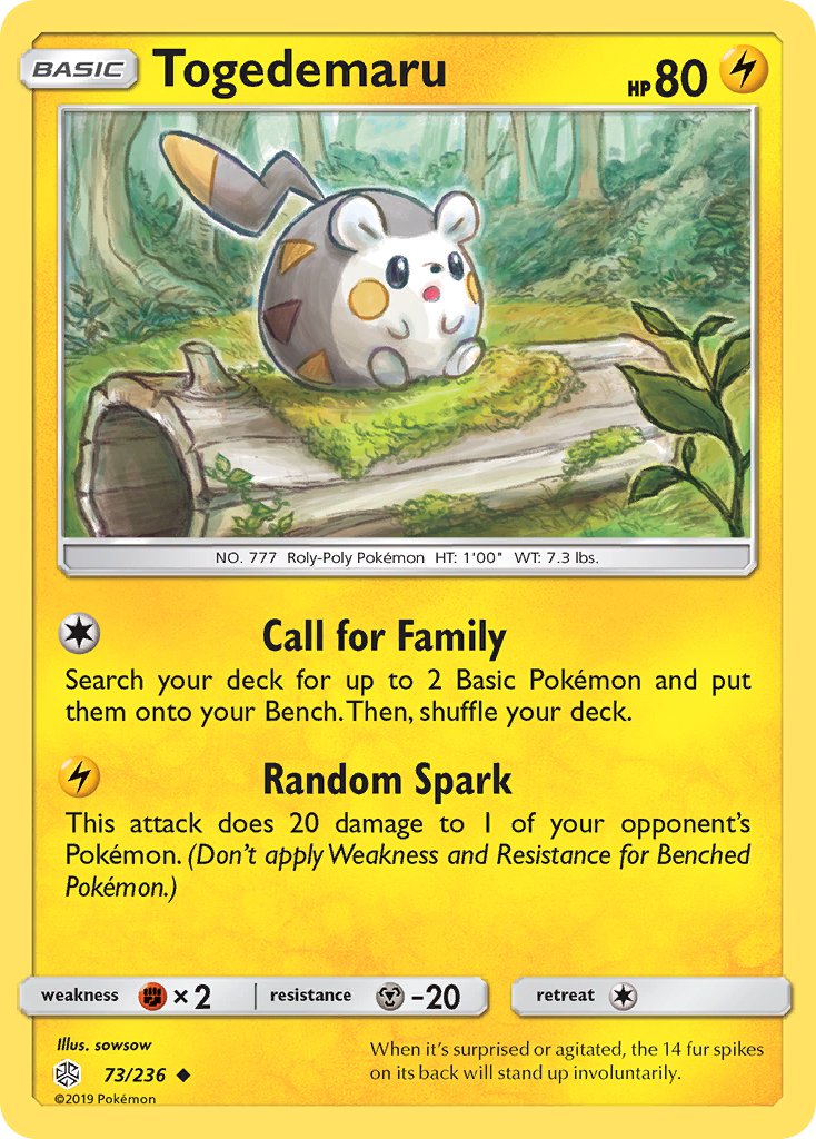 Togedemaru - 073/236 (CEC) Uncommon - Near Mint