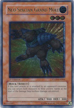 Neo-Spacian Grand Mole (STON-EN005) Ultimate Rare 1st Ed Light Play