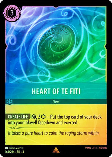 Heart of Te Fiti (Into the Inklands 164//204) Rare - Near Mint Cold Foil