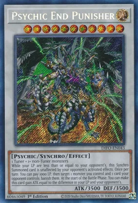 Psychic End Punisher (DIFO-EN043) Secret Rare - 1st Edition Near Mint
