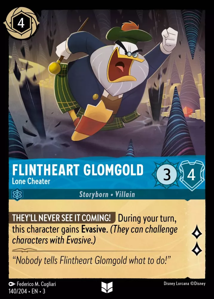 Flintheart Glomgold - Lone Cheater (Into the Inklands 140/204) Uncommon - Near Mint