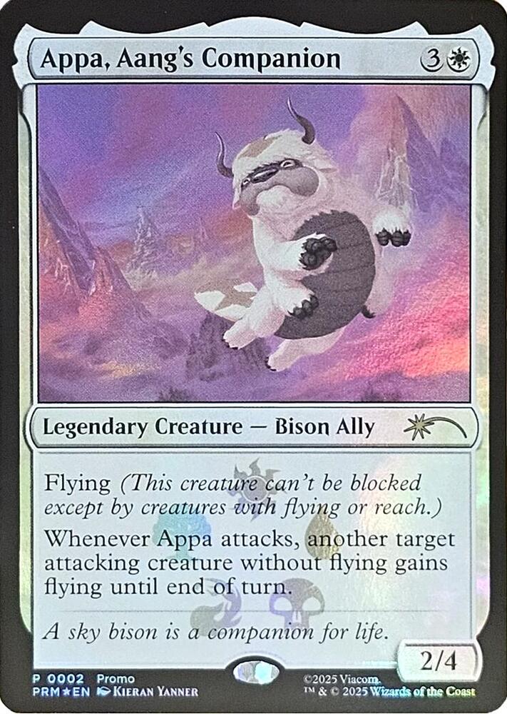 Appa, Aang's Companion [ #0002] (PRM) Foil Near Mint