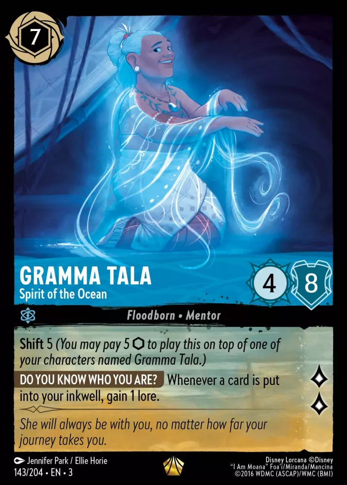 Gramma Tala - Spirit of the Ocean (Into the Inklands 143/204) Legendary - Near Mint