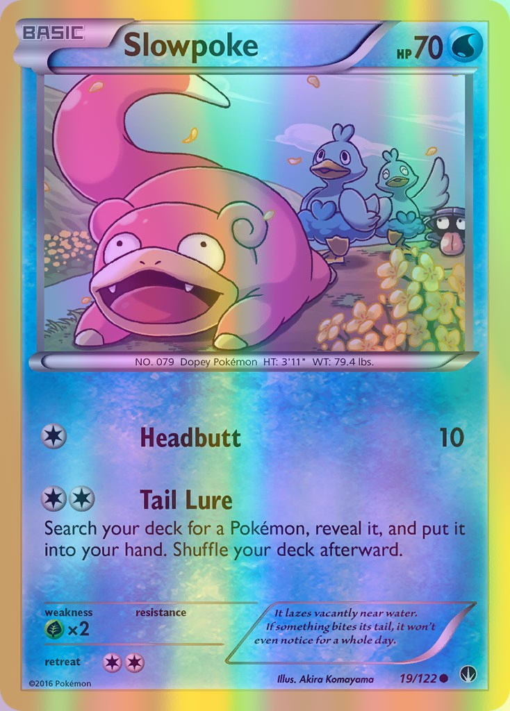 Slowpoke - 019/122 (BKP) Common - Near Mint Reverse Holofoil