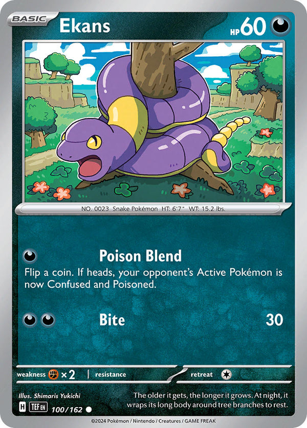 Ekans - 100/162 (TEF) Common - Near Mint