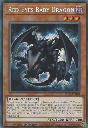 Red-Eyes Baby Dragon (LDS1-EN010) Secret Rare Limited