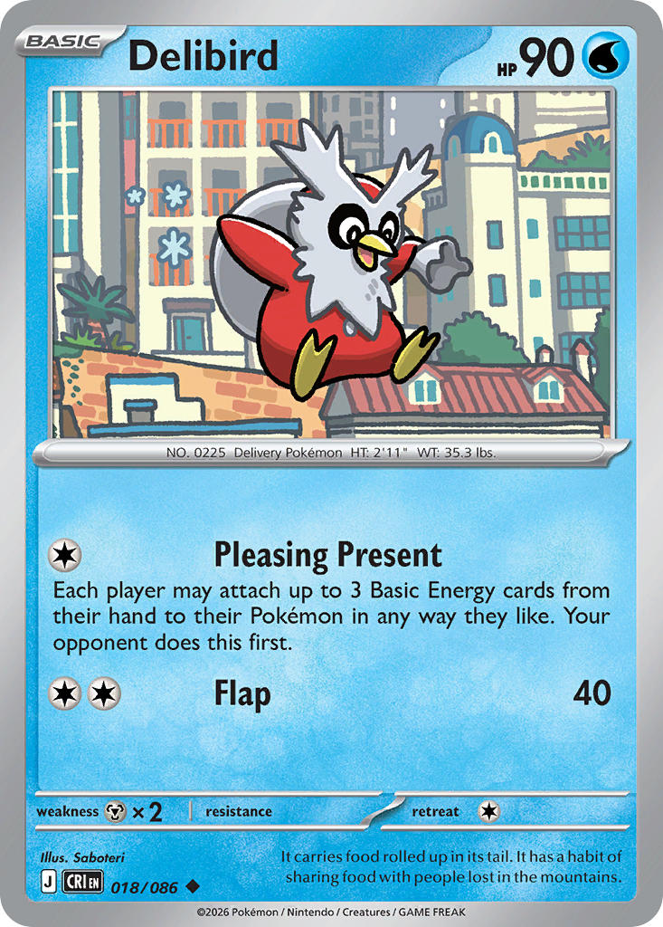Delibird - 018/086 (CRI) Uncommon