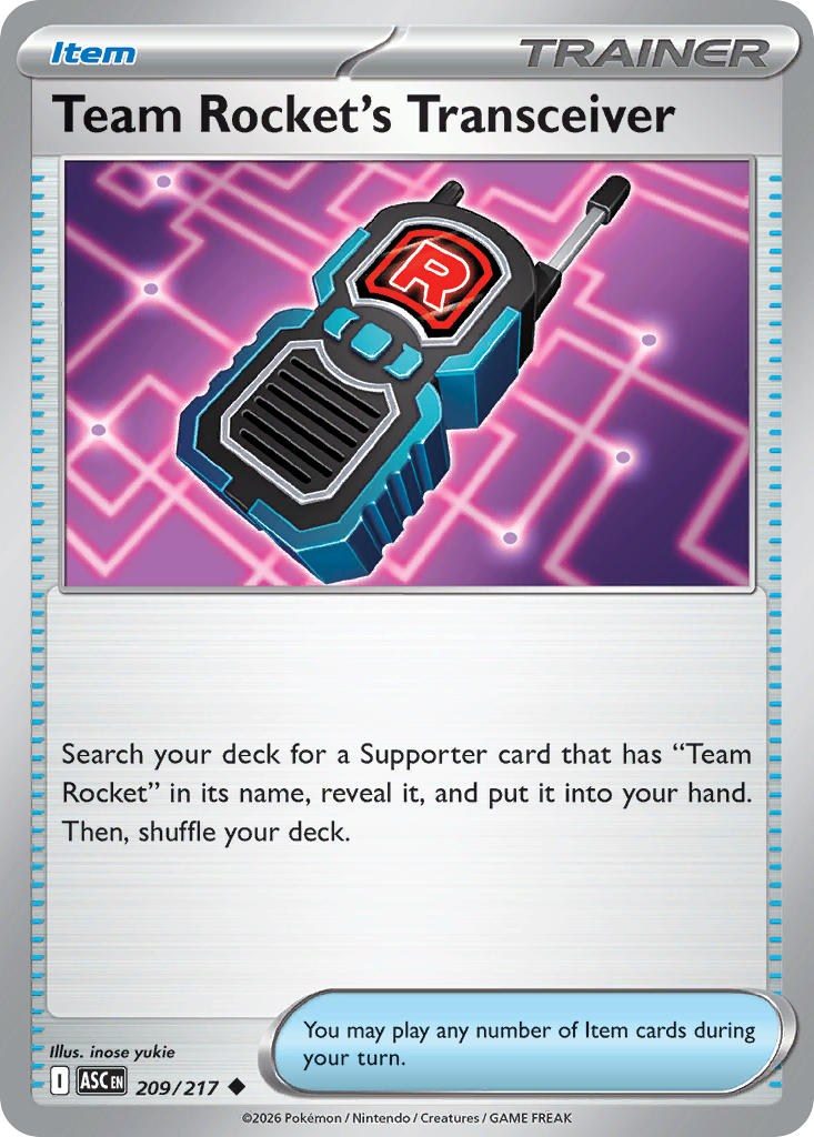 Team Rocket's Transceiver - 209/217 (ASC) Uncommon