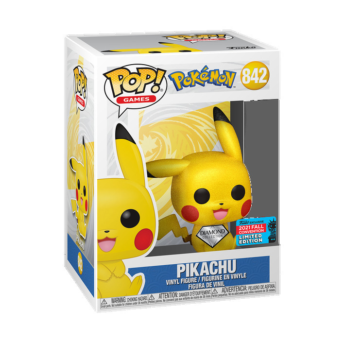 POP Figure: Pokemon #0842 - Pikachu (Sitting) (Funko Exclusive 2021 Fall Convention Limited Edition)