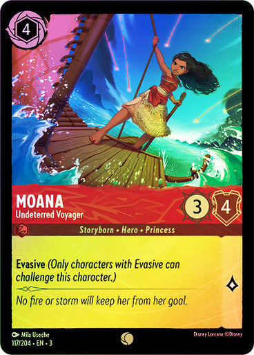 Moana - Undeterred Voyager (Into the Inklands 117/204) Common - Near Mint Cold Foil