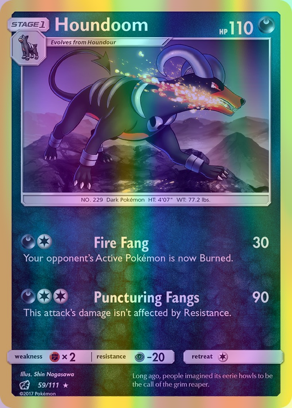 Houndoom - 059/111 (CIN) Rare - Near Mint Reverse Holofoil