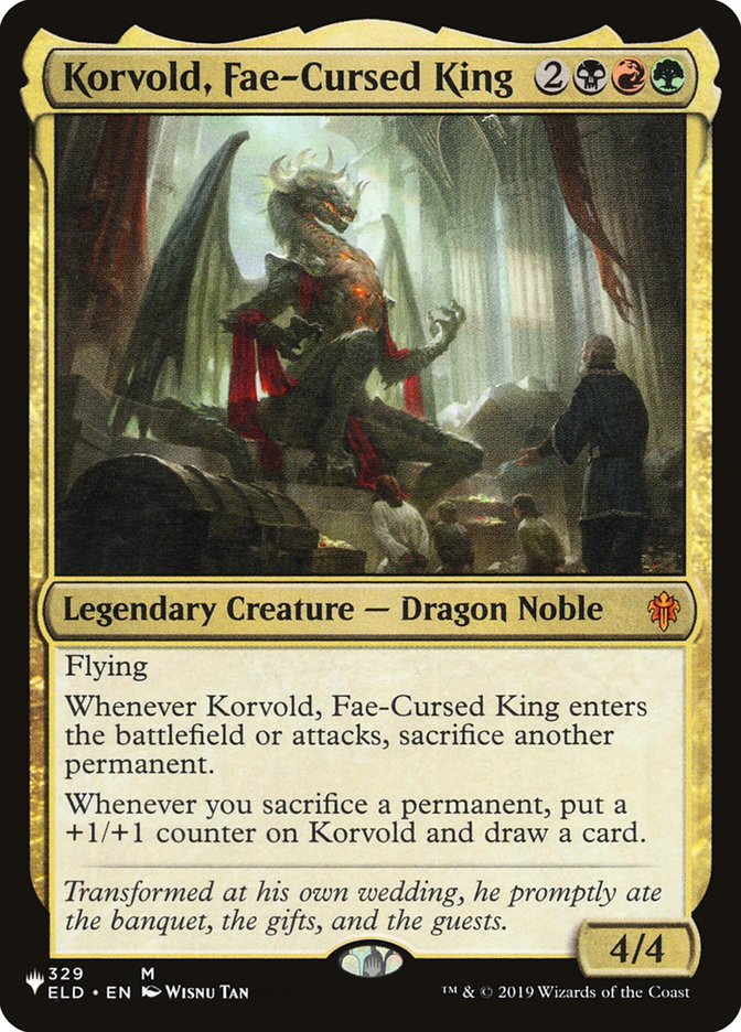 Korvold, Fae-Cursed King [#329] (ELD-M-LIST) Light Play