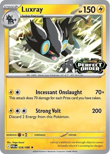 Luxray (Perfect Order Stamped) - 028/088 (POR) Rare