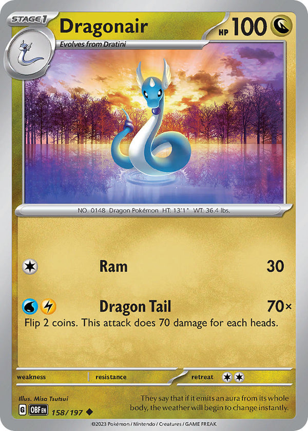 Dragonair - 158/197 (OBF) Uncommon - Near Mint