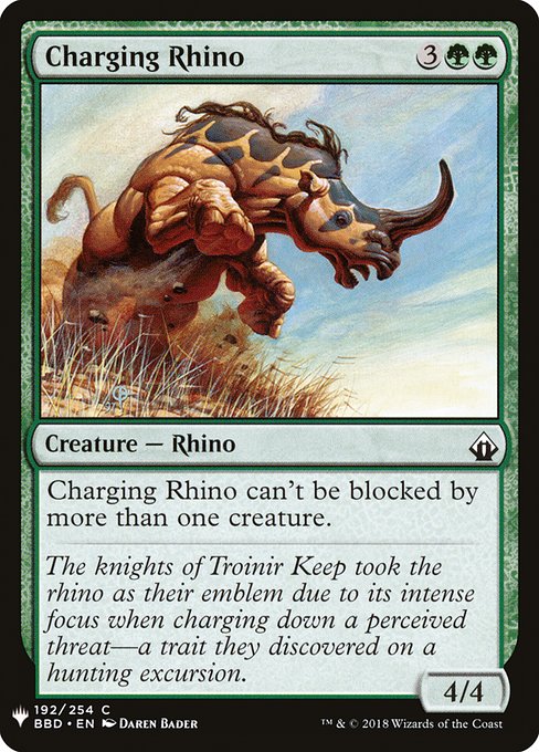 Charging Rhino [Mystery Booster #1160] (BBD-C)