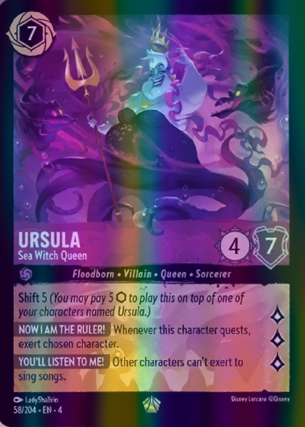 Ursula - Sea Witch Queen (Ursula's Return 058/204) Legendary - Near Mint Cold Foil