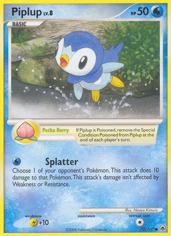 Piplup - 72/100 (MD) Common - Moderate Play Reverse Holo