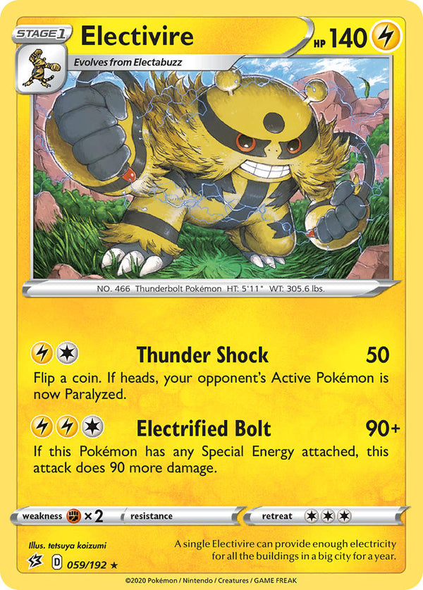 Electivire - 059/192 (SWSH02) Rare - Near Mint