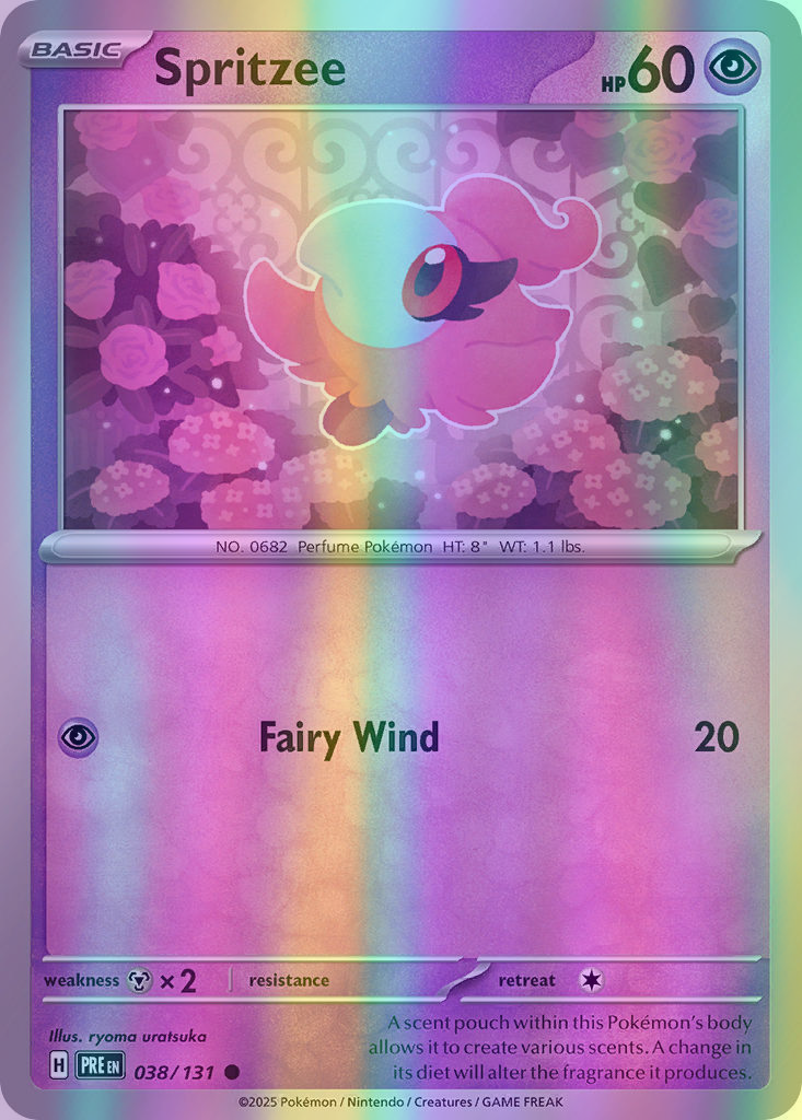 Spritzee - 038/131 (PRE) Common - Near Mint Reverse Holofoil