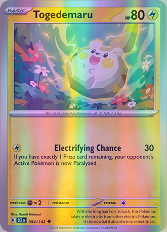 Togedemaru - 054/142 (SCR) Uncommon - Near Mint Reverse Holo