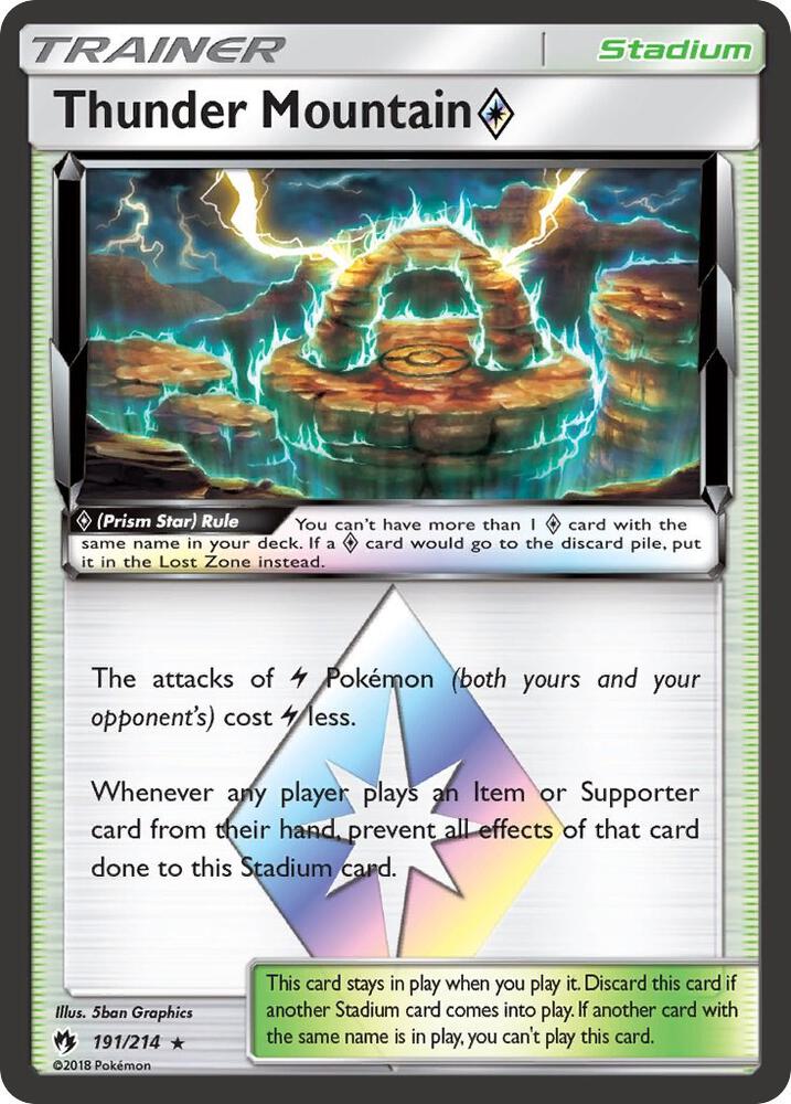 Thunder Mountain Prism Star - 191/214 (LOT) Prism Rare - Near Mint