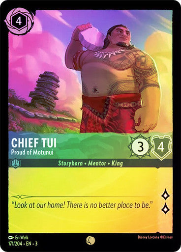 Chief Tui - Proud of Motunui (Into the Inklands 171/204) Common - Near Mint Cold Foil