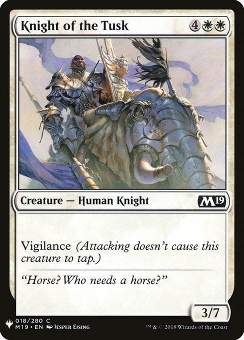 Knight of the Tusk [Mystery Booster #0150] (M19-C)