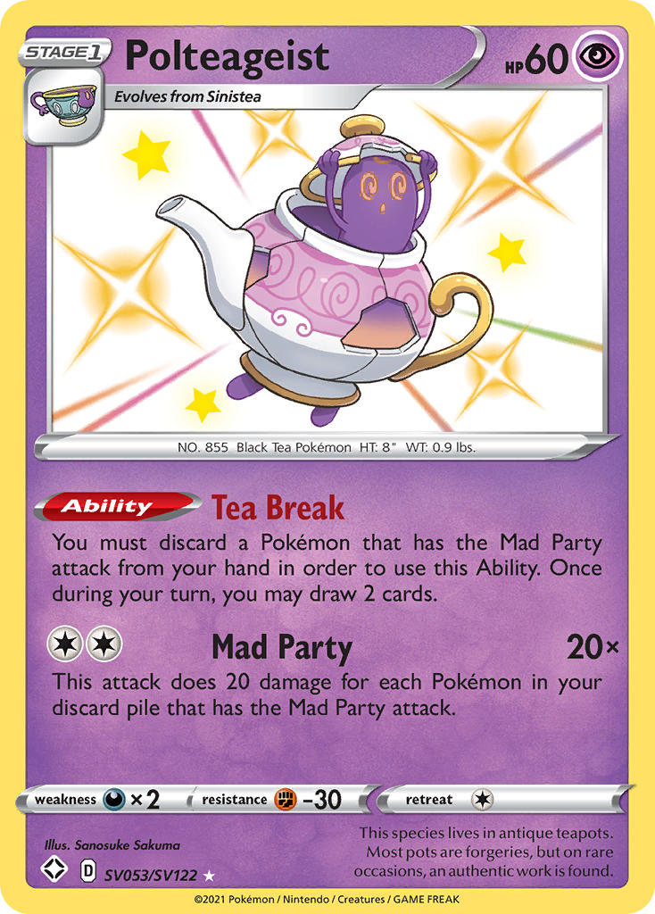 Polteageist - SV053/SV122 (SHF:SV) Shiny Holo Rare - Near Mint Holofoil
