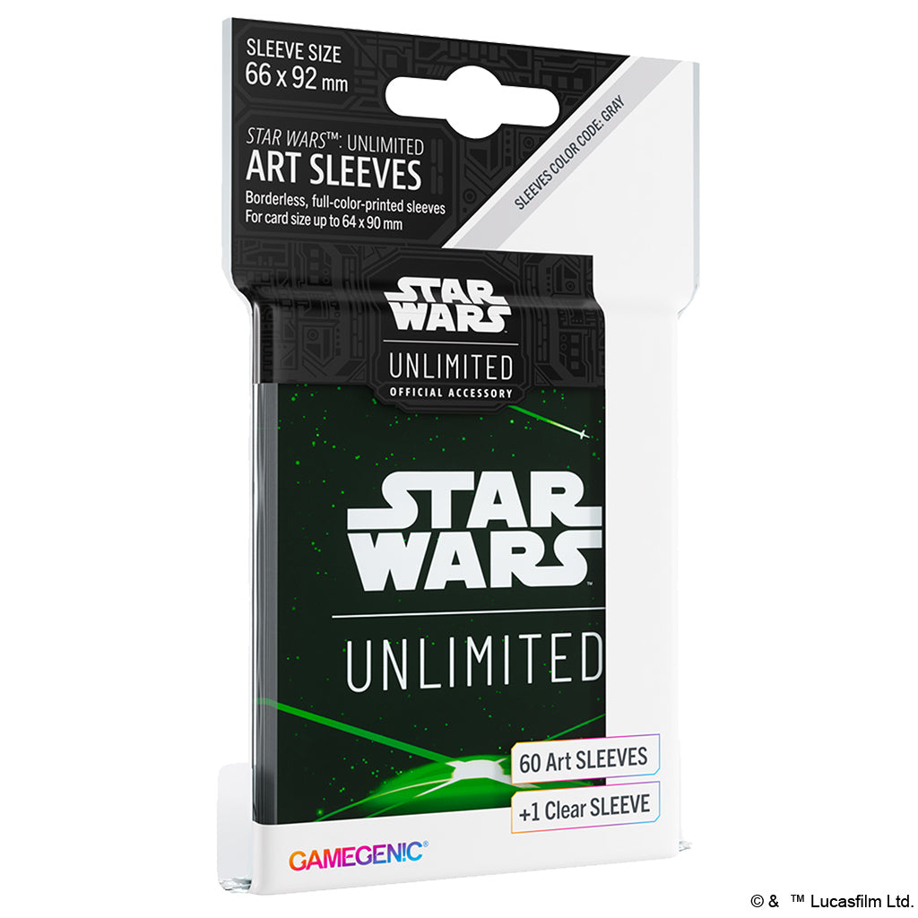 GameGenic: Art Sleeves - Star Wars: Unlimited - Card Back: Green (Grey 60ct +1)