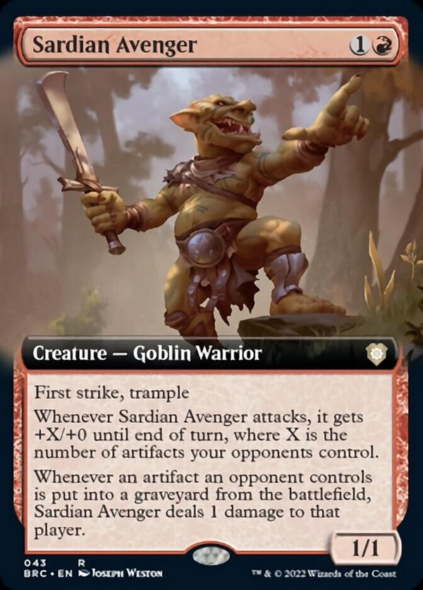 Sardian Avenger [#43 Extended Art] (BRC-R)