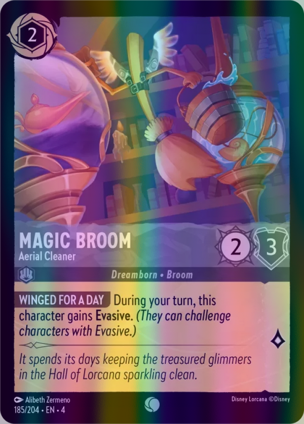 Magic Broom - Aerial Cleaner (Ursula's Return 185/204) Common - Near Mint Cold Foil