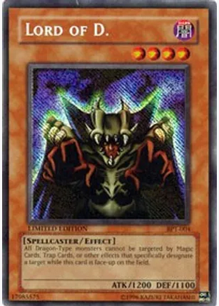 Lord of D. (BPT-004) Secret Rare Limited Edition Moderate Play