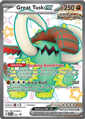 Great Tusk ex - 072 (SVP) Promo - Near Mint Holofoil