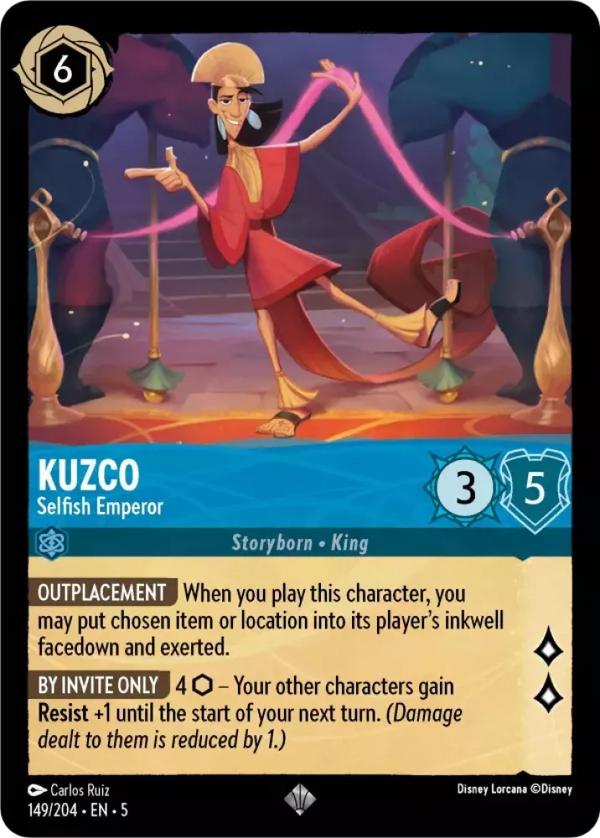 Kuzco - Selfish Emperor (Shimmering Skies 149/204) Super Rare - Near Mint