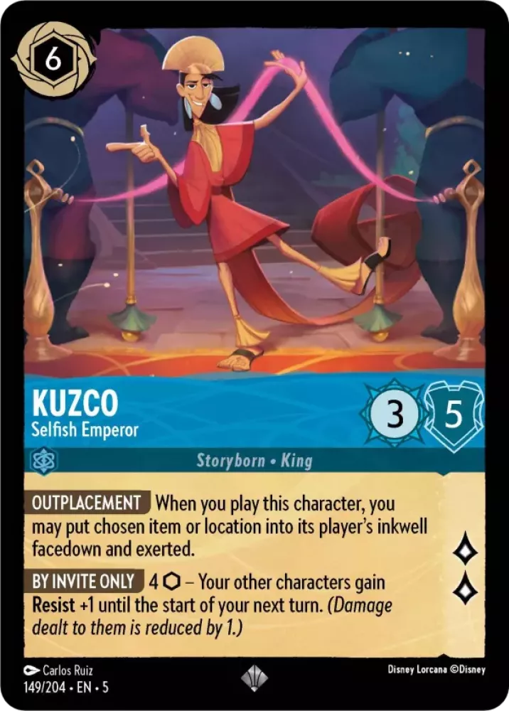 Kuzco - Selfish Emperor (Shimmering Skies 149/204) Super Rare - Near Mint