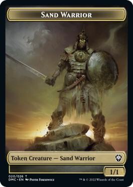Phyrexian // Sand Warrior Token [#008/020] (DMU-T- FOIL)