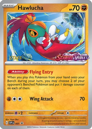 Hawlucha [Staff] - 7 (SVP) Promo - Near Mint Holofoil [Not Available for Sale Til 2026]