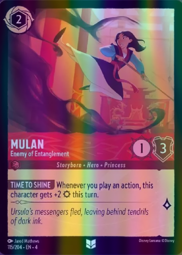 Mulan - Enemy of Entanglement (Ursula's Return 115/204) Uncommon - Near Mint Cold Foil