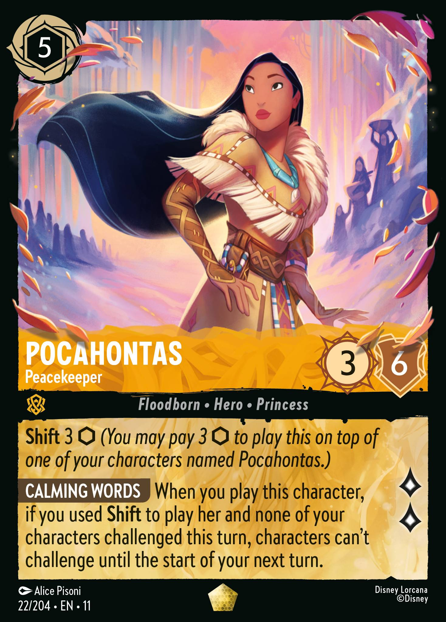 Pocahontas - Peacekeeper (022/204 - Winterspell)  Legendary