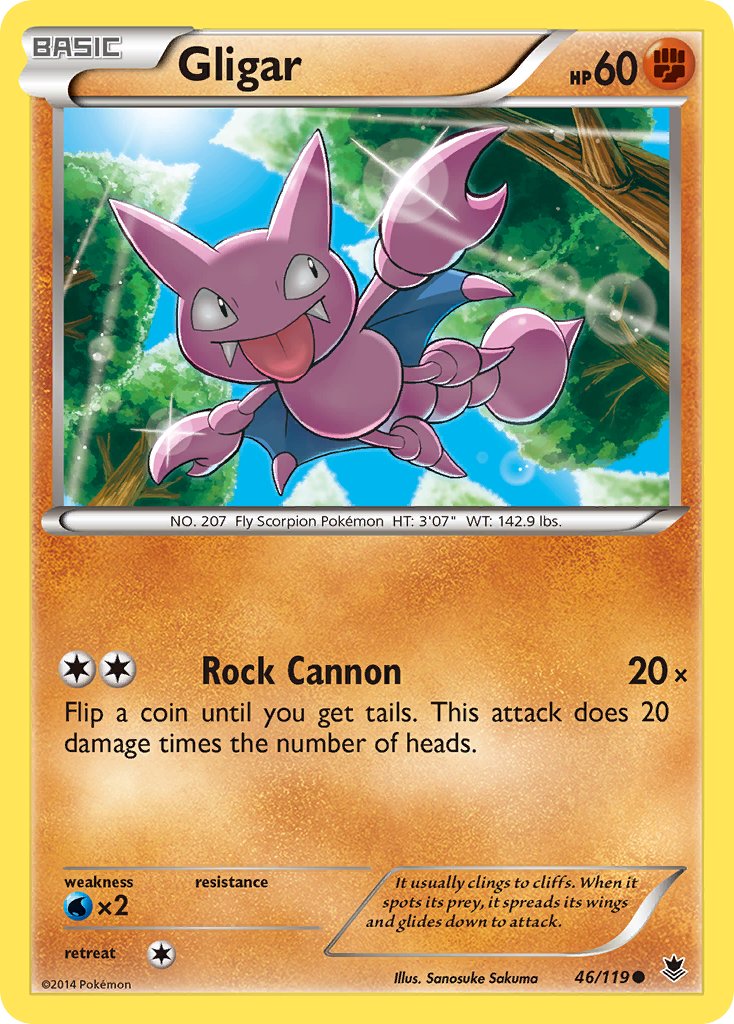 Gligar - 046/119 (PHF) Common - Near Mint