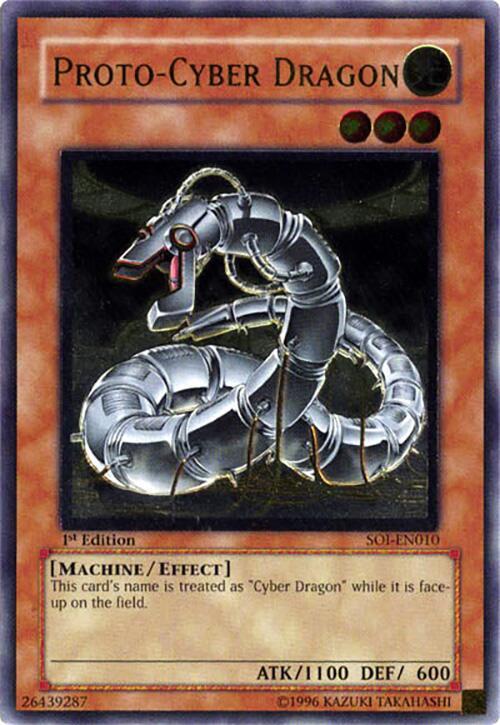 Proto-Cyber Dragon (SOI-EN010) 1st Edition Ultimate Rare - Moderate Play