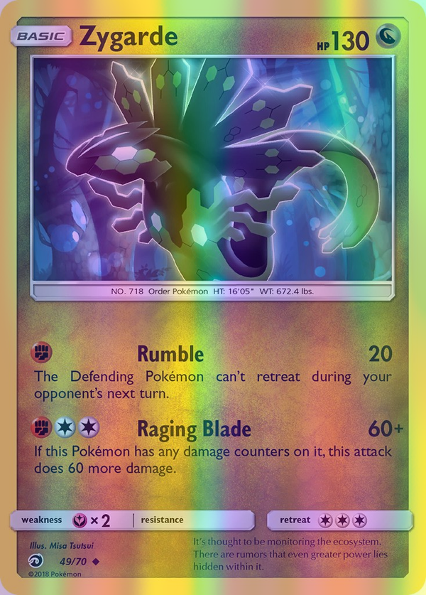 Zygarde - 49/70 (DRM) Uncommon - Near Mint Reverse Holofoil