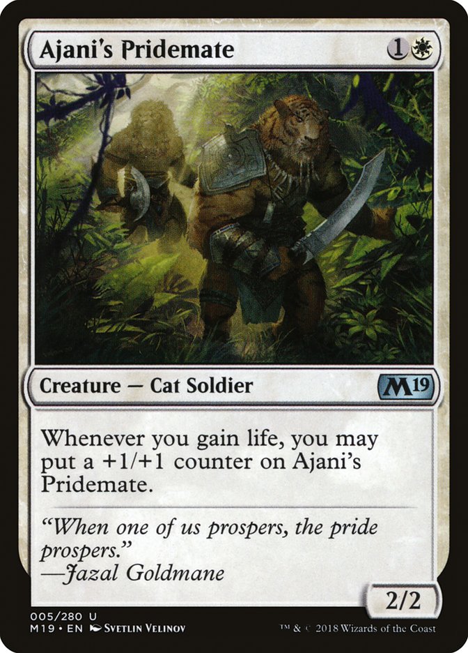 Ajani's Pridemate (M19-U-FOIL)