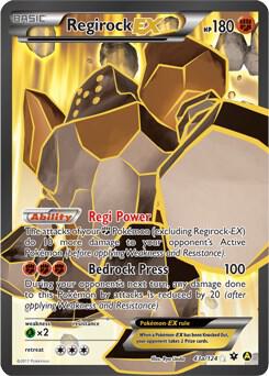 Regirock EX (43a/124) Alternate Art Promo - Light Play Holofoil