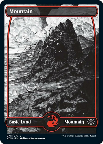 Mountain [#275 Full Art B&W] (VOW-C-FOIL)