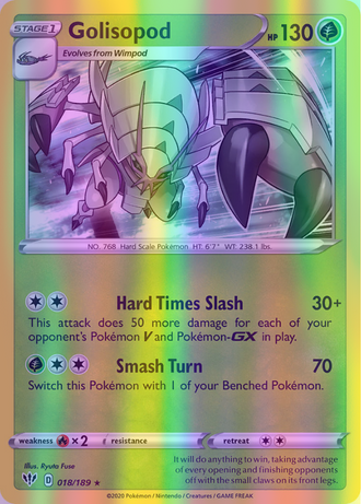 Golisopod - 018/189 (SWSH03) Holo Rare - Near Mint Reverse Holofoil