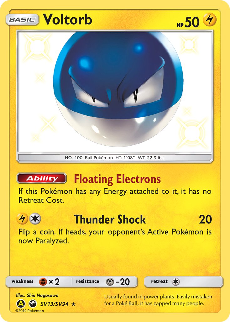 Voltorb - SV13/SV94 (HIF:SV) Shiny Holo Rare - Near Mint Holofoil