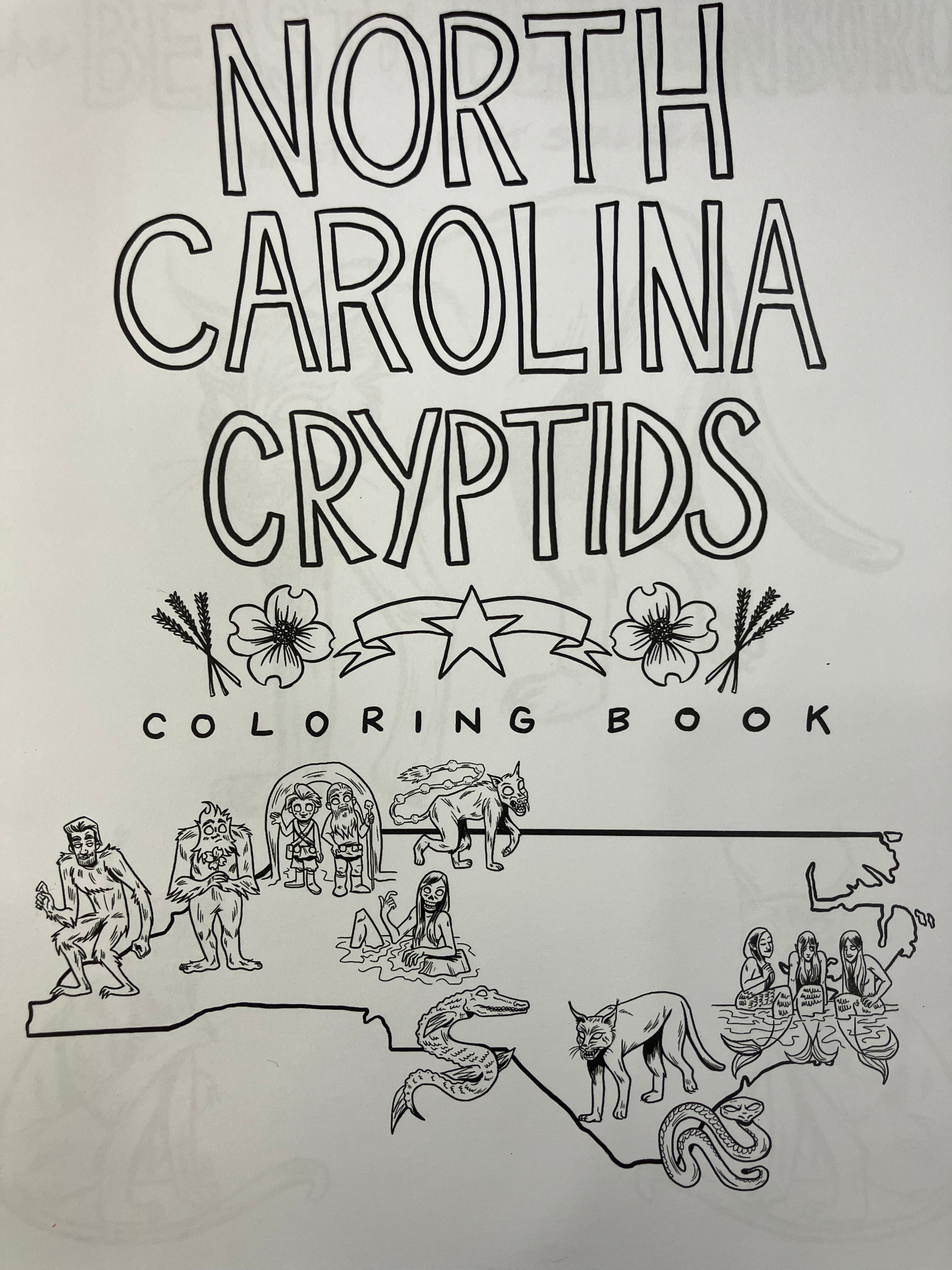 North Carolina Cryptids Coloring Book