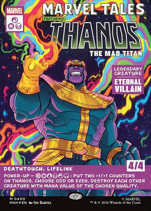Thanos, The Mad Titan [ #0400 Borderless Classic Comic ] (MSH-M)