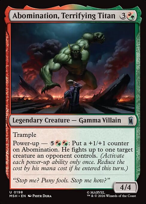 Abomination, Terrifying Titan [ #0198 ] (MSH-U)